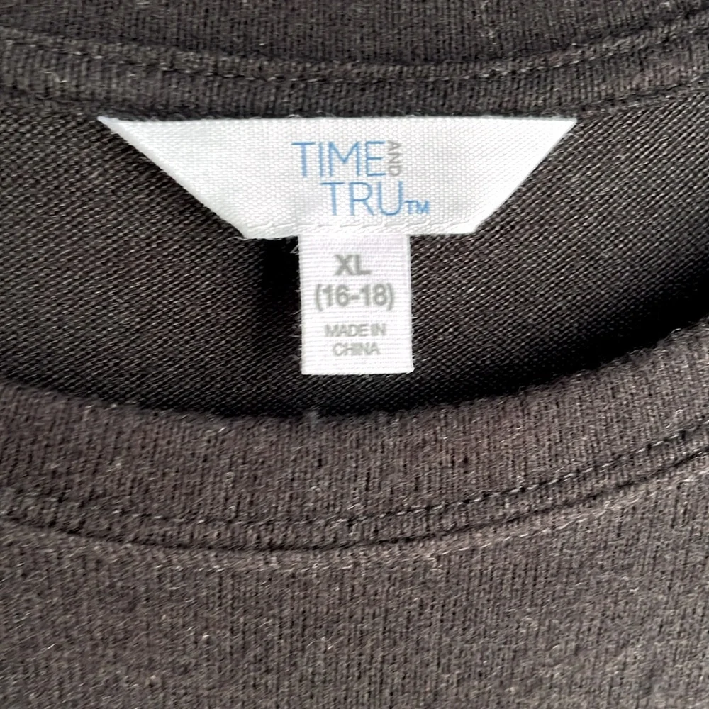 NWT TIME TRU DRESS BLACK XL - Picture 3 of 6